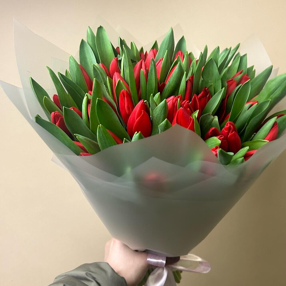 Розовые тюльпаны — вид 2