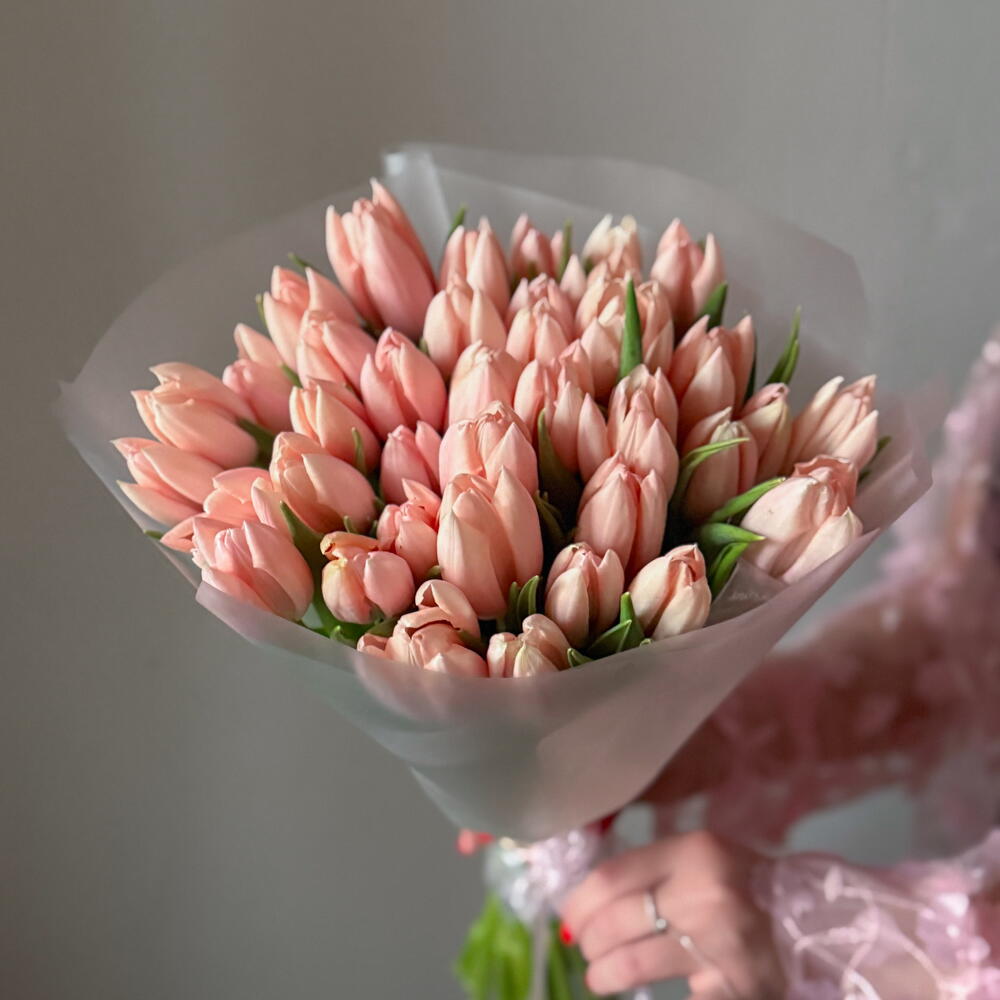 Розовые тюльпаны — вид 5