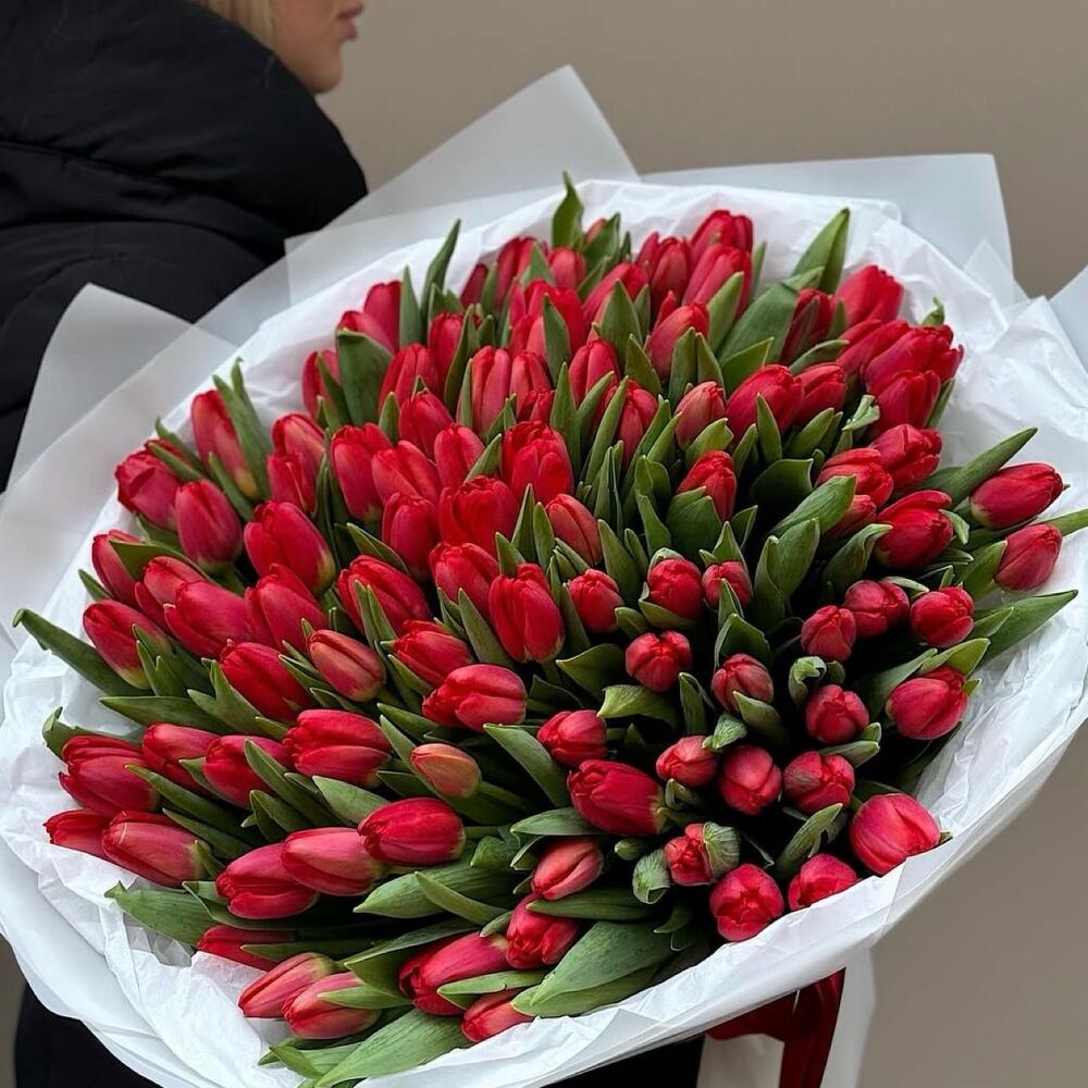 Розовые тюльпаны — вид 3