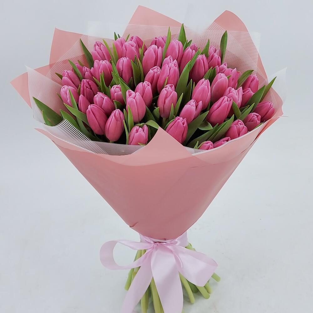 Розовые тюльпаны — вид 2